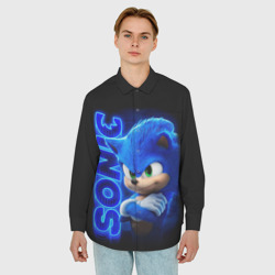 Мужская рубашка oversize 3D Sonic - фото 2