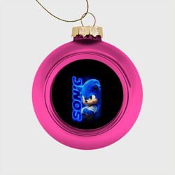 Стеклянный ёлочный шар Sonic