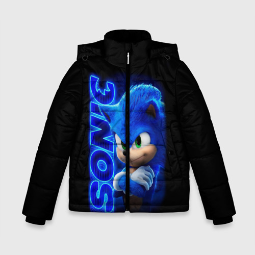 Зимняя куртка для мальчиков 3D Sonic, цвет черный
