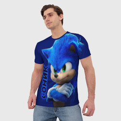 Мужская футболка 3D Sonic - фото 2
