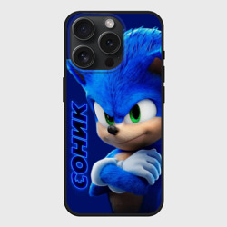 Чехол силиконовый для Apple iPhone 15 Pro матовый Sonic