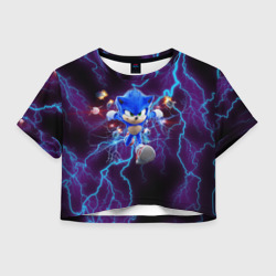 Женская футболка Crop-top 3D Sonic