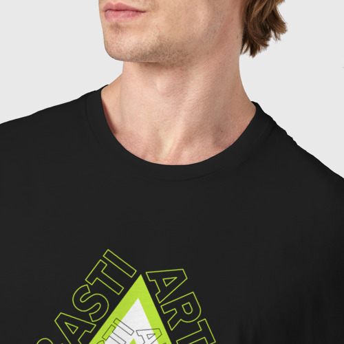 Мужская футболка хлопок Artik & Asti, цвет черный - фото 6