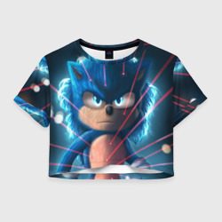 Женская футболка Crop-top 3D Sonic