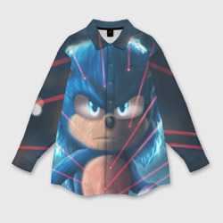 Мужская рубашка oversize 3D Sonic