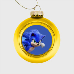 Стеклянный ёлочный шар Sonic