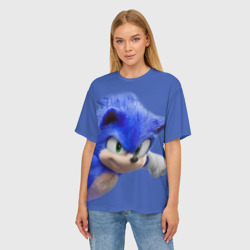 Женская футболка oversize 3D Sonic - фото 2