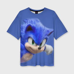Женская футболка oversize 3D Sonic