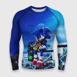 Мужской рашгард 3D Sonic