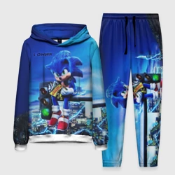 Мужской костюм с толстовкой 3D Sonic