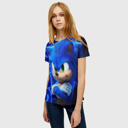 Женская футболка 3D Sonic - фото 2