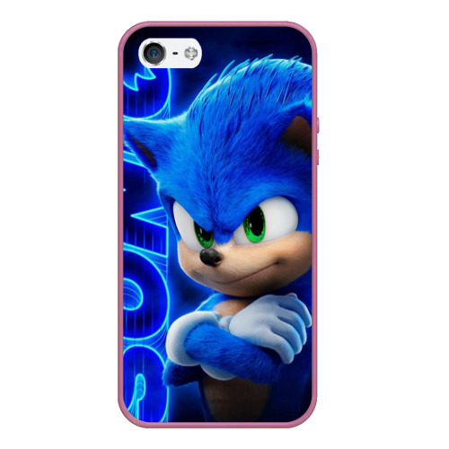 Чехол для iPhone 5/5S матовый Sonic, цвет розовый