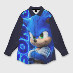 Мужская рубашка oversize 3D Sonic