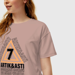 Женская футболка хлопок Oversize Artik & Asti - фото 2