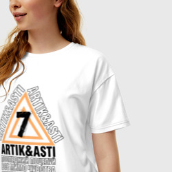 Женская футболка хлопок Oversize Artik & Asti - фото 2