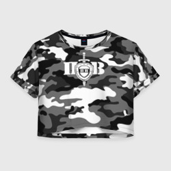 Женская футболка Crop-top 3D Пограничные Войска