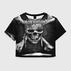 Женская футболка Crop-top 3D Iron Maiden Айрон майден