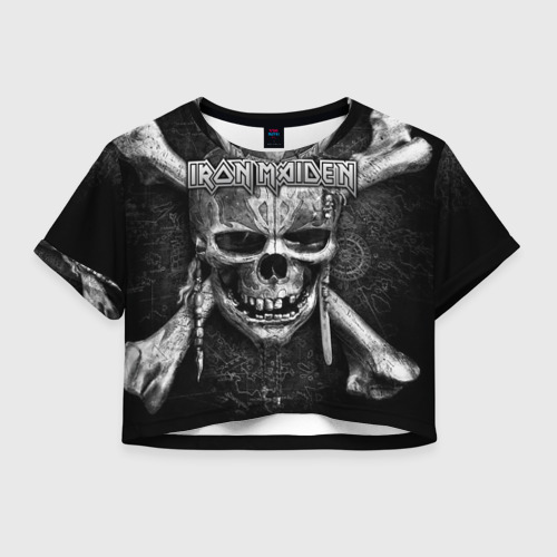 Женская футболка Crop-top 3D Iron Maiden Айрон майден, цвет 3D печать