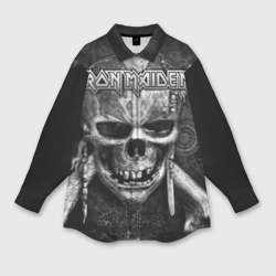 Женская рубашка oversize 3D Iron Maiden Айрон майден