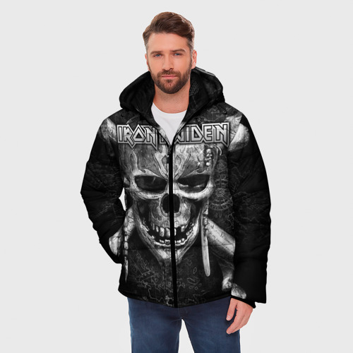 Мужская зимняя куртка 3D Iron Maiden Айрон майден, цвет черный - фото 3