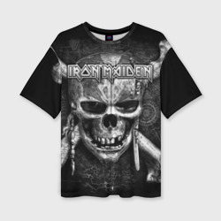 Женская футболка oversize 3D Iron Maiden Айрон майден