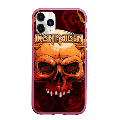 Чехол для iPhone 11 Pro матовый Iron Maiden, цвет малиновый