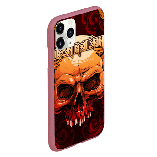 Чехол для iPhone 11 Pro матовый Iron Maiden, цвет малиновый - фото 3