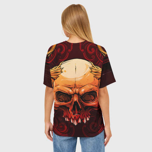 Женская футболка oversize 3D Iron Maiden, цвет 3D печать - фото 4