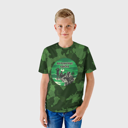 Детская футболка 3D Пограничные Войска, цвет 3D печать - фото 3