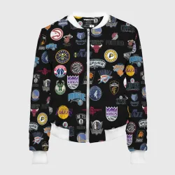 Женский бомбер 3D NBA Pattern