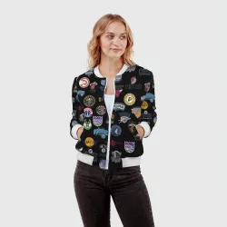 Женский бомбер 3D NBA Pattern - фото 2