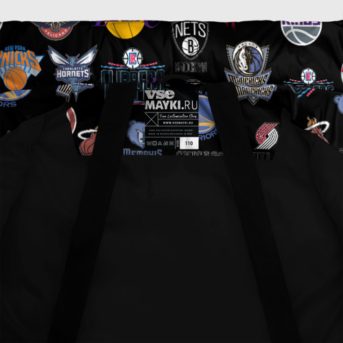 Зимняя куртка для девочек 3D NBA Pattern, цвет черный - фото 7