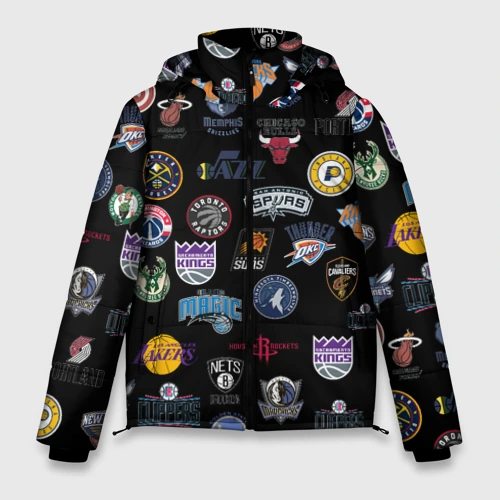 Мужская зимняя куртка 3D NBA Pattern