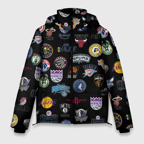 Мужская зимняя куртка 3D NBA Pattern