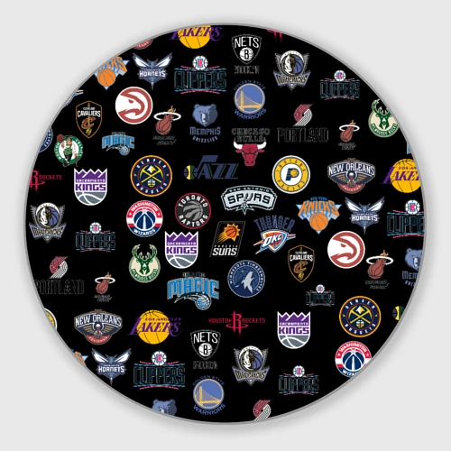 Круглый коврик для мышки NBA Pattern
