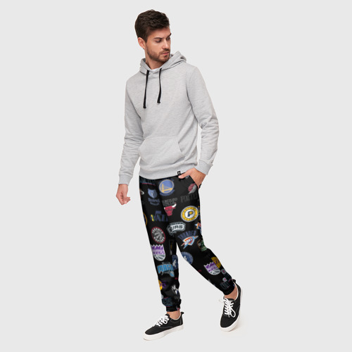 Мужские брюки 3D NBA Pattern, цвет 3D печать - фото 3