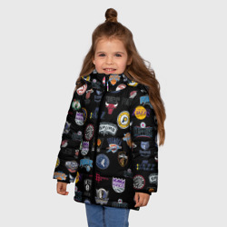 Зимняя куртка для девочек 3D NBA Pattern - фото 2
