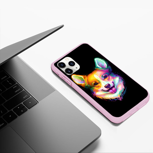 Чехол для iPhone 11 Pro Max матовый Корги, цвет розовый - фото 5