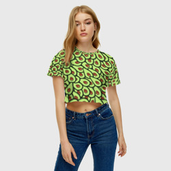 Женская футболка Crop-top 3D Авокадо - фото 2