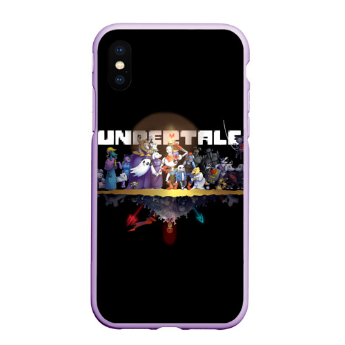 Чехол для iPhone XS Max матовый Undertale, цвет сиреневый