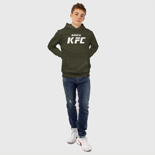 Детская толстовка хлопок Боец KFC, цвет хаки - фото 7