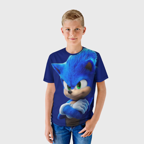 Детская футболка 3D Sonic, цвет 3D печать - фото 3