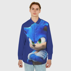 Мужская рубашка oversize 3D Sonic - фото 2