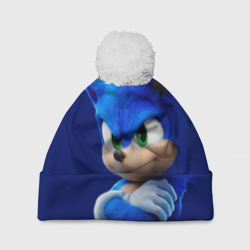 Шапка 3D c помпоном SONIC