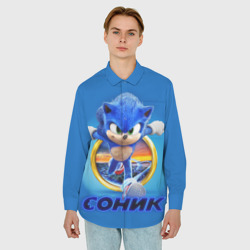 Мужская рубашка oversize 3D Sonic - фото 2