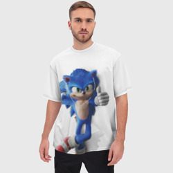 Мужская футболка oversize 3D Sonic - фото 2