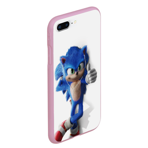 Чехол для iPhone 7Plus/8 Plus матовый Sonic, цвет розовый - фото 3