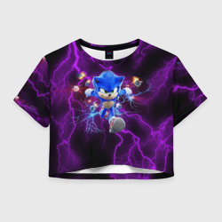 Женская футболка Crop-top 3D Sonic
