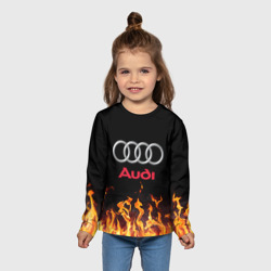 Детский лонгслив 3D Audi огонь - фото 2