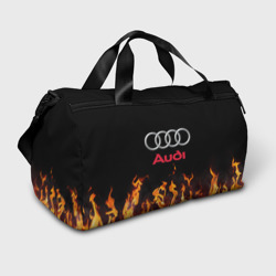 Сумка спортивная 3D Audi огонь